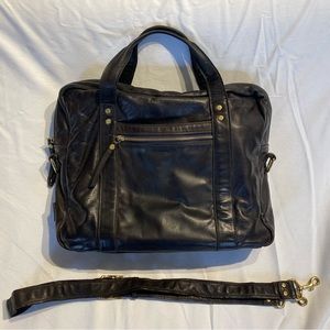 Ernest Alexander New York Brown Leather Messenger Bag